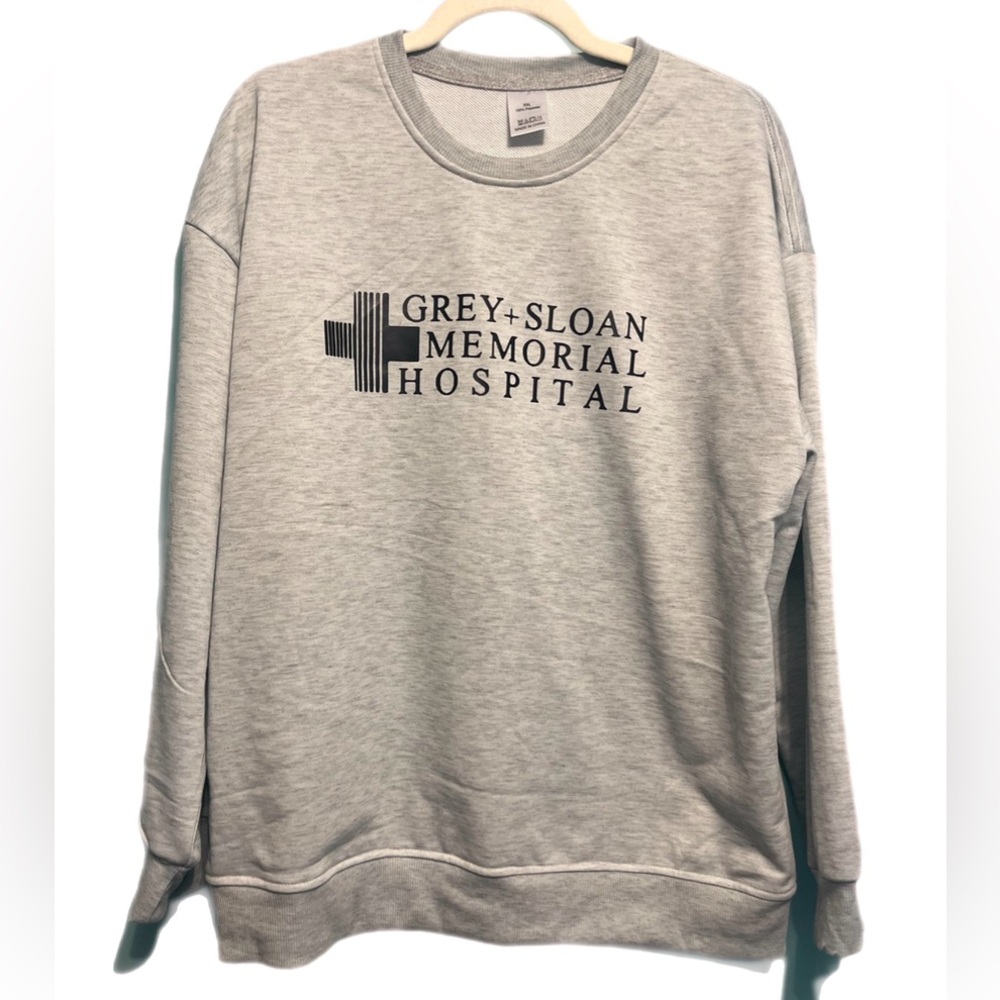 Grey's Anatomy Grey Sloan Memorial Crewneck Long Sleeve Sweater XXL
